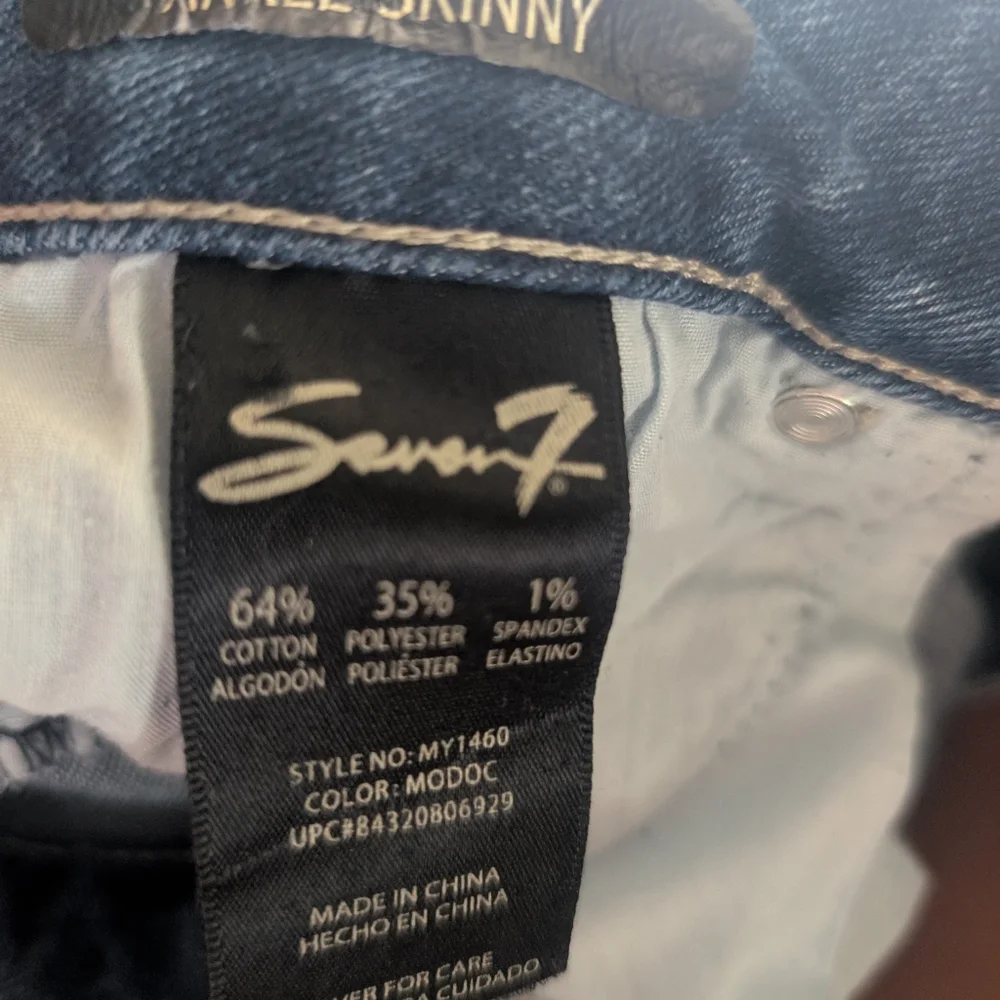 SEVEN 7 ANKLE SKINNY‎ Raw Hem STAR Print JEANS Size 12